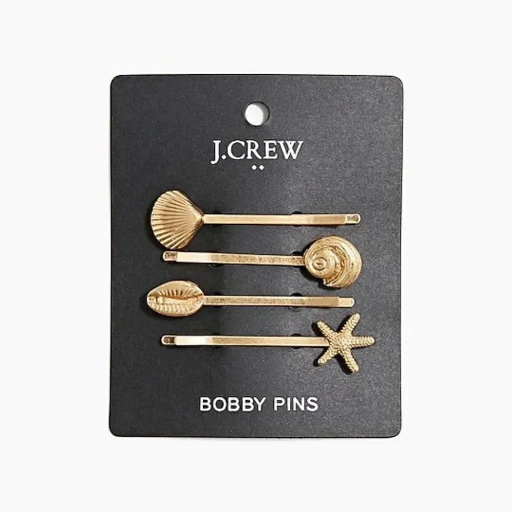 J Crew Seashell Bobby Pins Set of 4